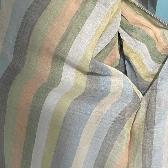 Mix‎ Nouveau Striped Peasant Skirt White Medium - Picture 6 of 9